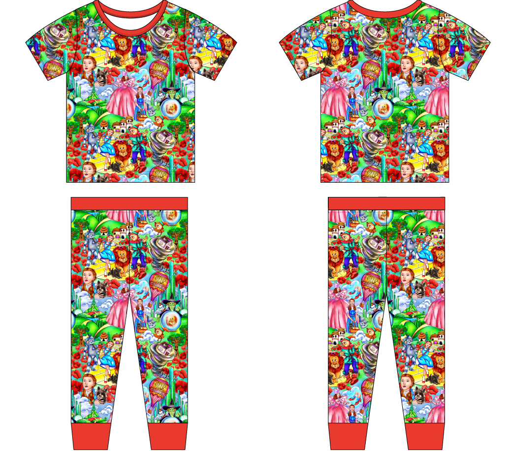 Dorothy 2 Piece Short Sleeve and Pants Pajamas