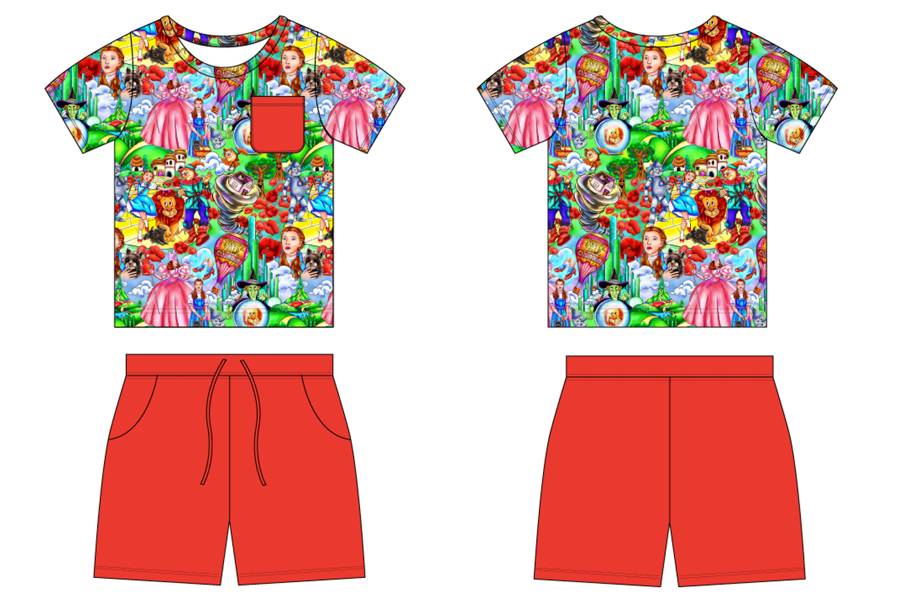 Dorothy 2 Piece Pocket Tee and Shorts (Daywear)