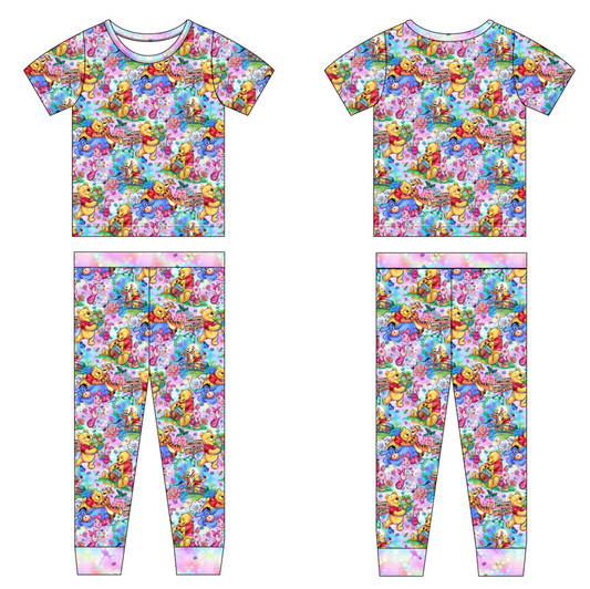 Hunny Bear 2 Piece Short Sleeve and Pants Pajamas