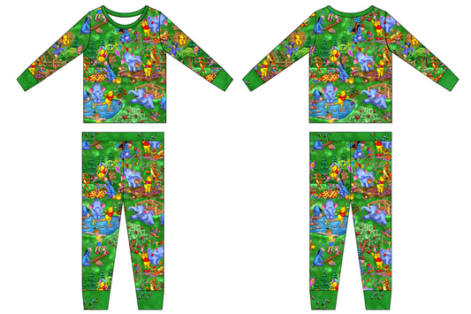 Pooh Picnic 2 Piece Long Sleeve and Pants Pajamas