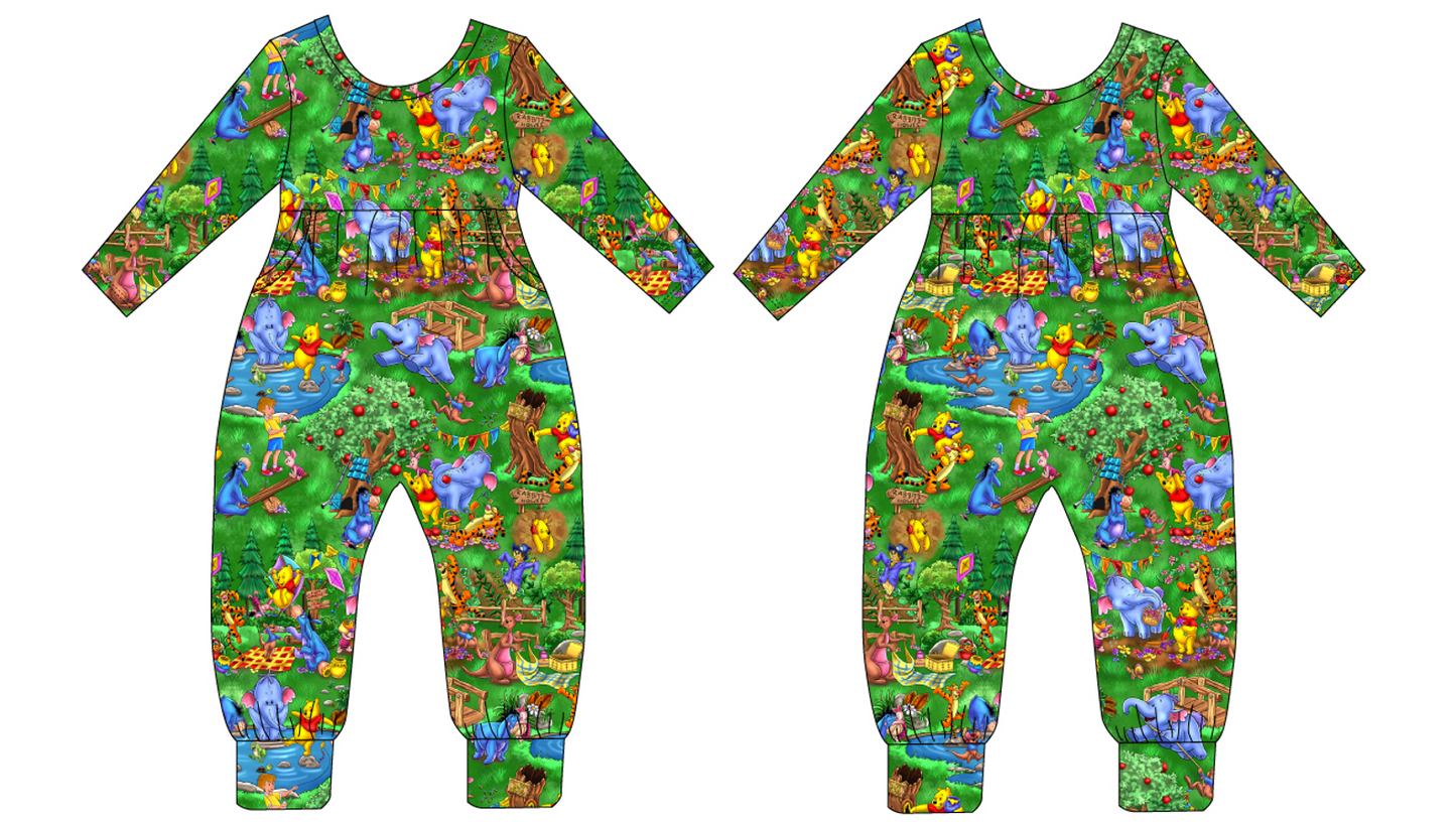 Pooh Picnic Quarter Sleeve Duckie Romper (Daywear)