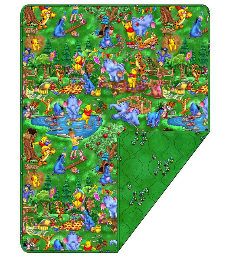 Pooh Picnic Quilted Blanket
