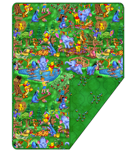 Pooh Picnic Quilted Blanket