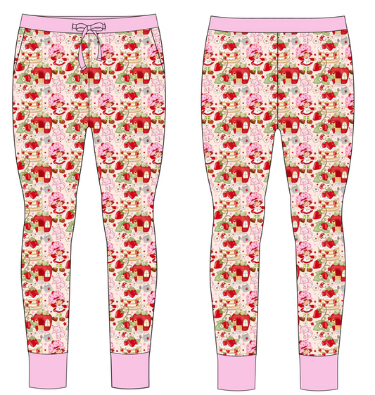 Strawberry Custard Women's Jogger Pants with Pockets