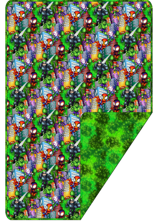 City Heroes Quilted Blanket