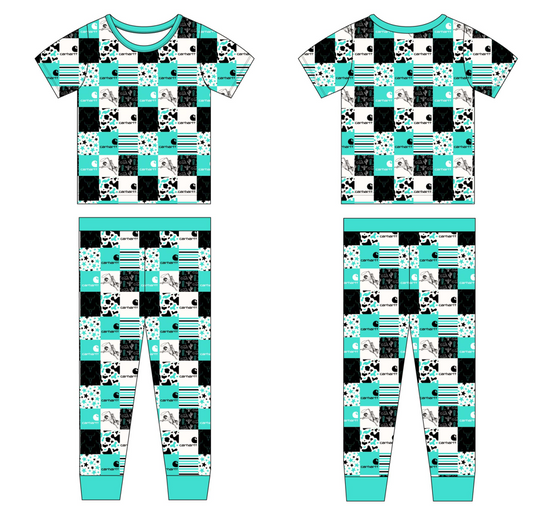 Western Hartt 2 Piece Short Sleeve and Pants Pajamas
