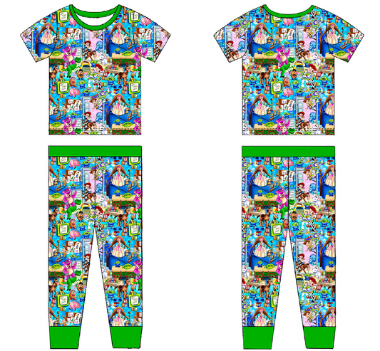 Andys Toys 2 Piece Short Sleeve and Pants Pajamas