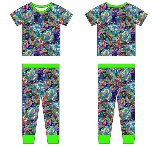 Zoo Friends 2 Piece Short Sleeve and Pants Pajamas