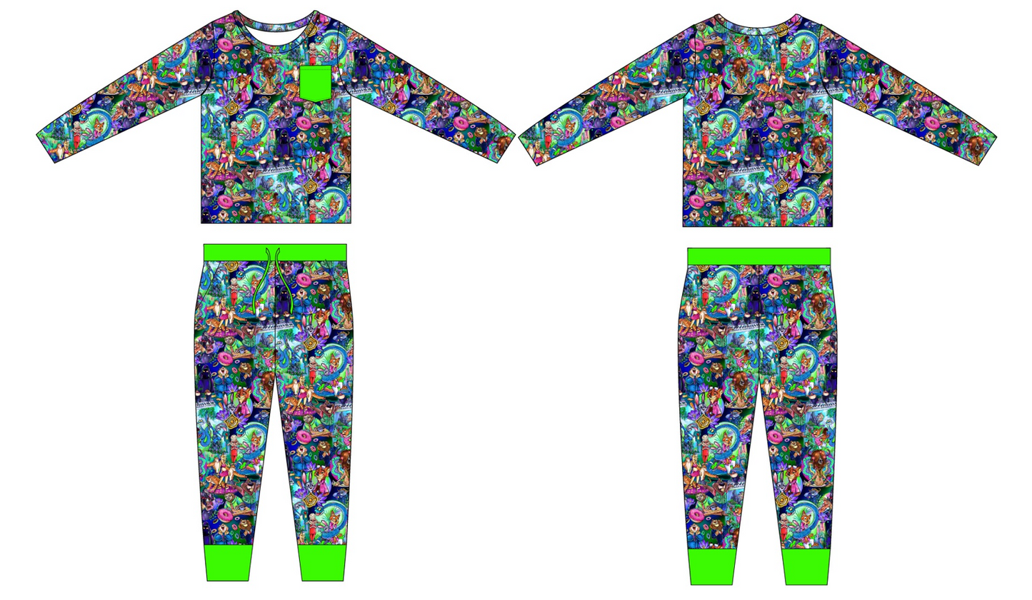 Zoo Friends 2 Piece Long Sleeve Shirt and Joggers (Daywear)