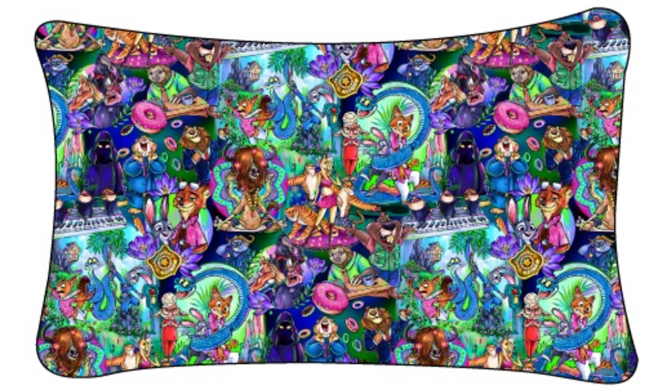 Zoo Friends Standard Pillowcase (with Zipper)